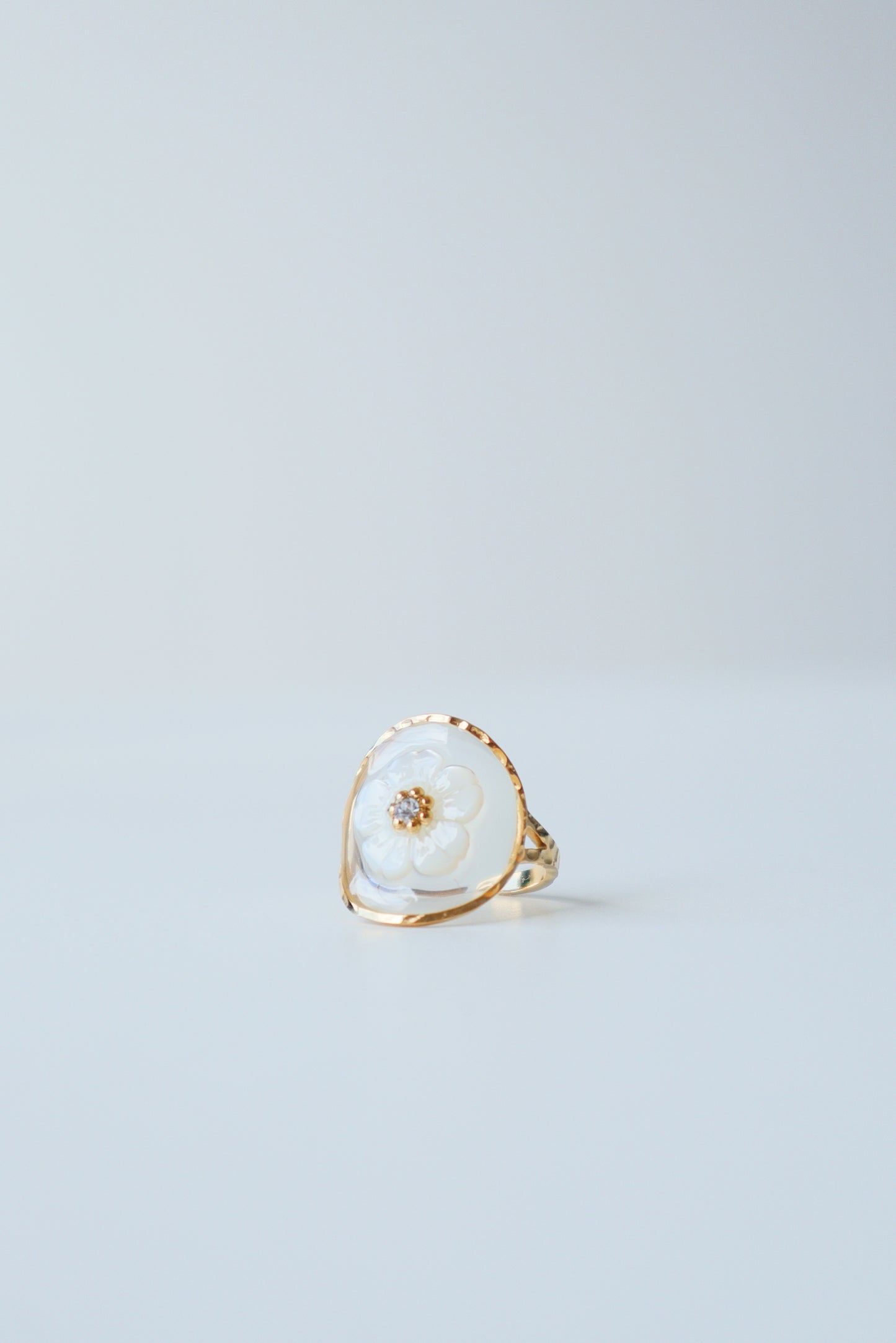 Bague résine nacrée