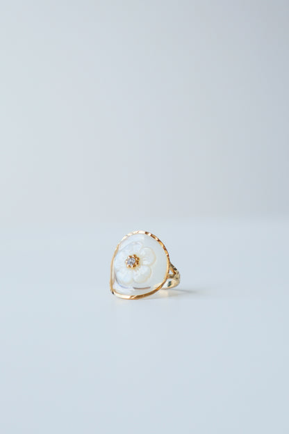 Bague résine nacrée